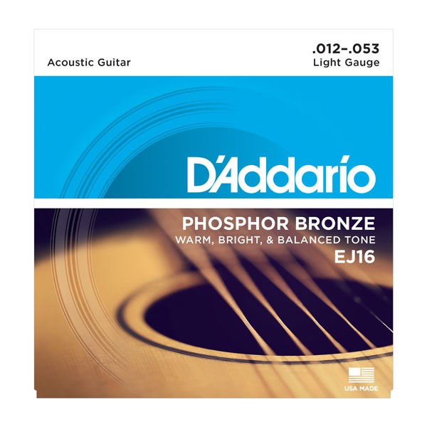 D'Addario EJ16 Phosphor Bronze Light Acoustic Strings